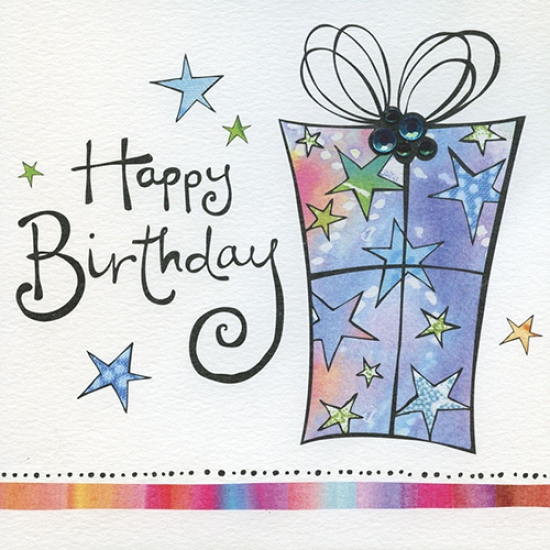 Birthday Star Present Card