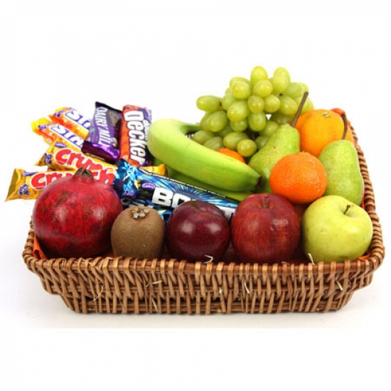 Crunchy Bar Fruit Basket delivery to UK [United Kingdom]