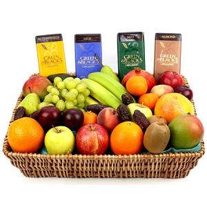 Green and Black Fruit Basket