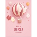 Its Baby Girl Balloon Card