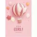 Its Baby Girl Balloon Card