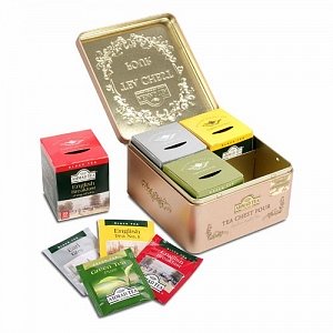 Ahmad Tea Chest Four Caddy Tea Selection Delivery to UK