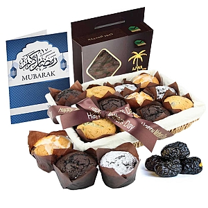 Ramadan Muffins and Dates Basket to UK [United Kingdom]